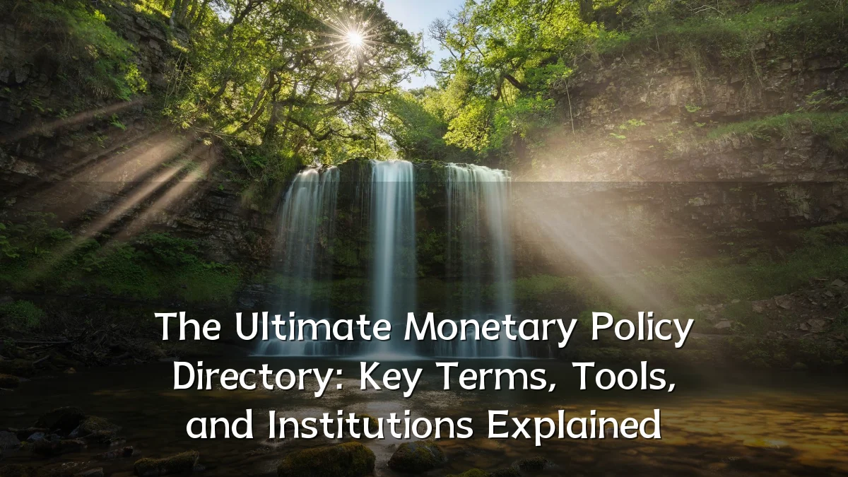 The Ultimate Monetary Policy Directory: Key Terms, Tools, and Institutions Explained