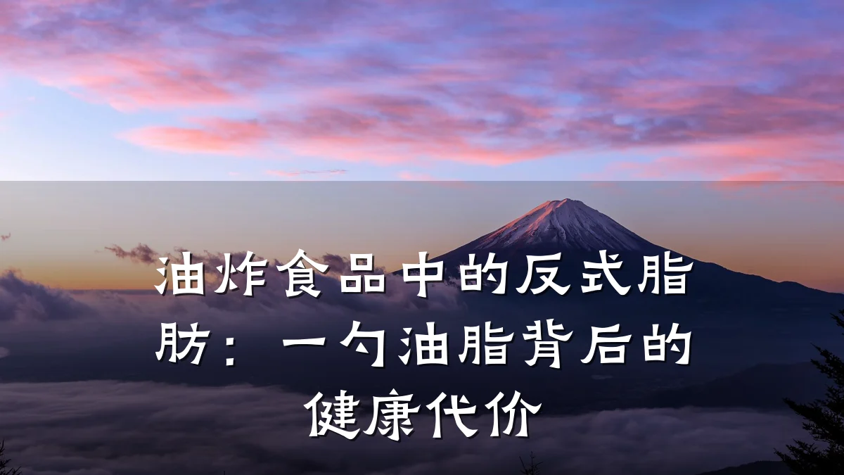 油炸食品中的反式脂肪：一勺油脂背后的健康代价