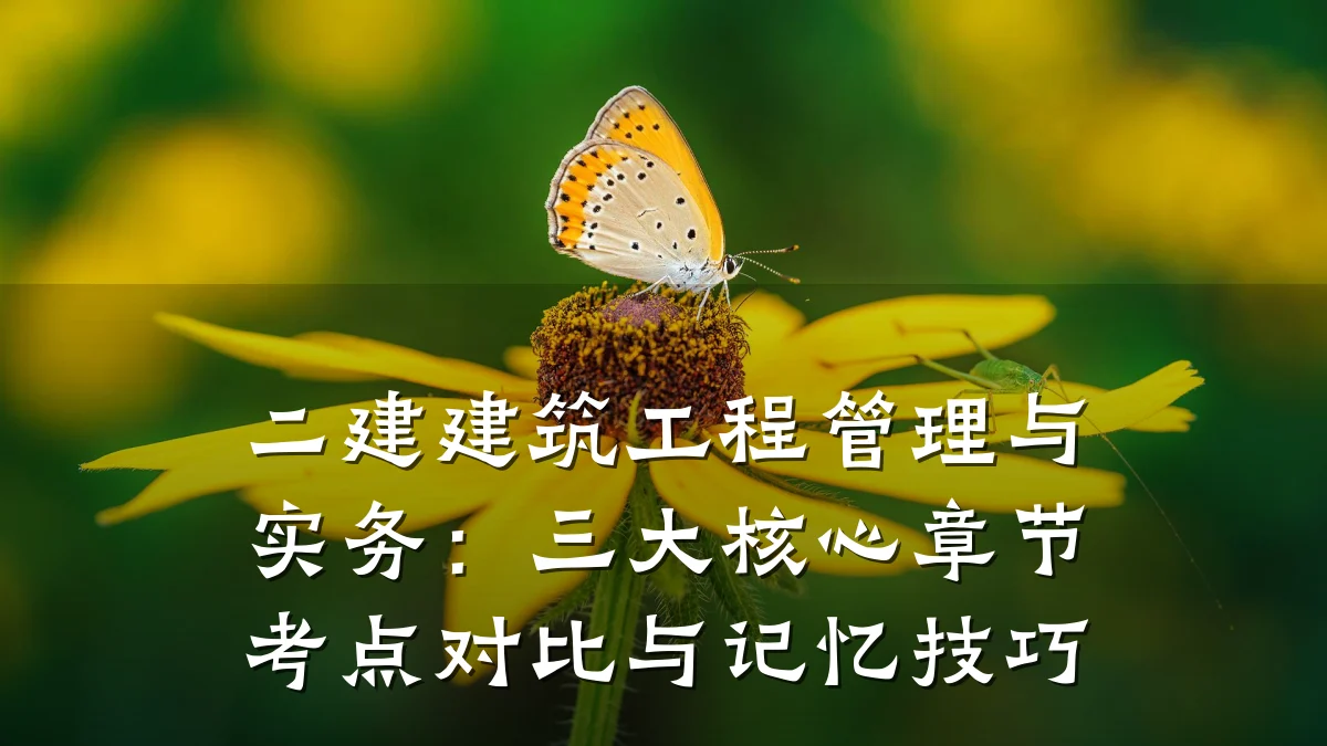 二建建筑工程管理与实务:三大核心章节考点对比与记忆技巧